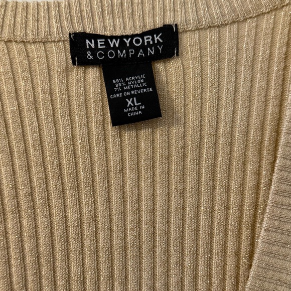New York & Company Ribbed Scoop Neck Sweater - Size XL - Picture 2 of 8